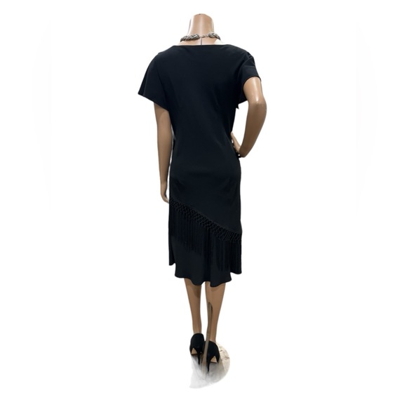 Fabulous black dress trimmed with a fringe layer 🛍️✨😊💕 - Picture 2 of 8